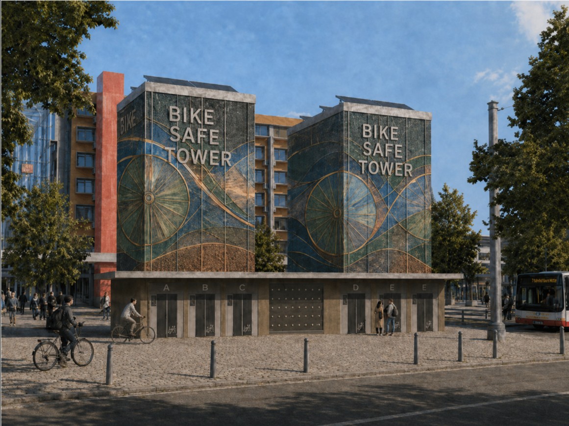 Bike Safe Tower – automatisches Fahrradparkhaus, automatischer Veloturm und Bike Tower von Koch & Partner